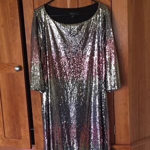 Karen Kane 1x Sequin Shift Dress COMFORTABLE